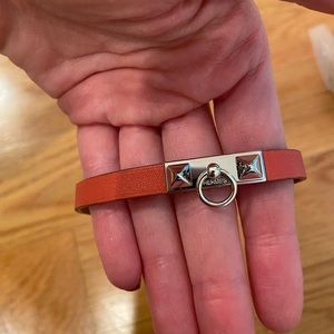 Hermes Rivale Mini Leather Bracelet